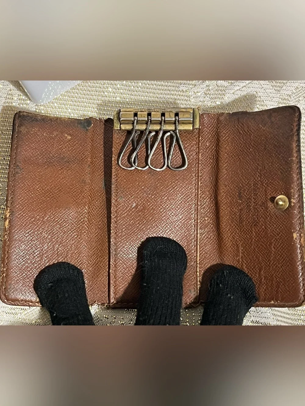 Louis Vuitton Monogram Leather Key Holder Wallet *Project / Rehab Piece*